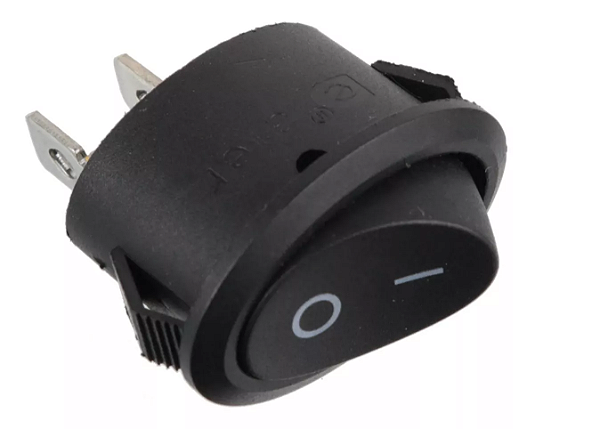 CHAVE GANGORRA ON/OFF OVAL KCD1-115 2 TERMINAIS 6A 250V 10A 125V