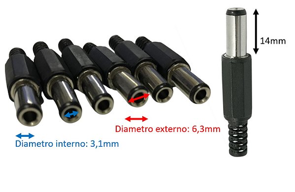 PLUG P4 PLÁSTICO 3,1X6,3X14,0MM (DI/DE/COMP)