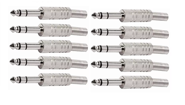 CONECTOR PLUG P10 STEREO METALICO