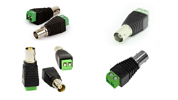 CONECTOR PLUG BNC FEMEA COM BORNE
