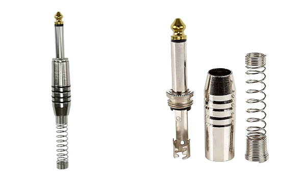 PLUG P10 MONO DE METAL COM MOLA ESPIRAL - SEM TRAVA
