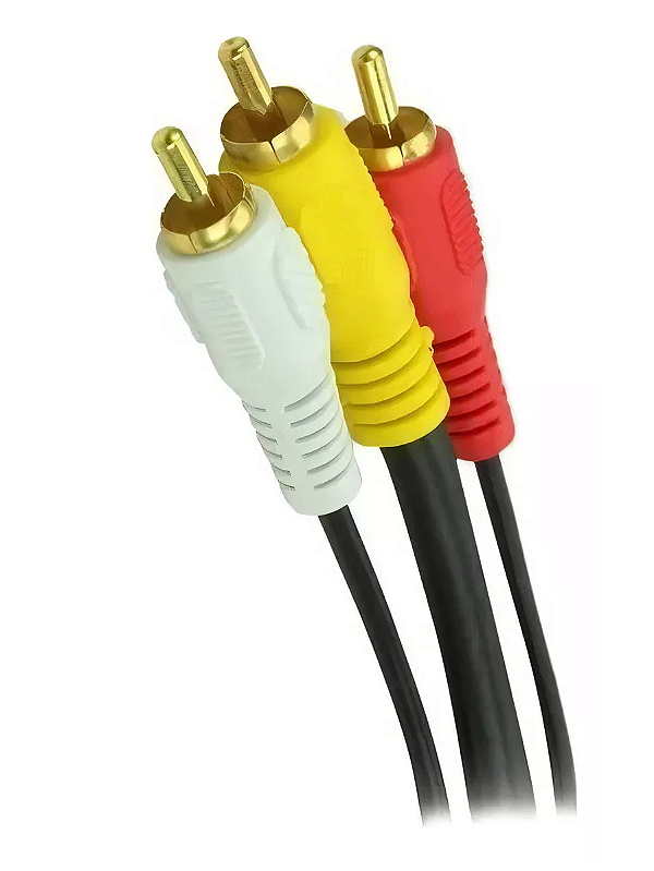 CABO AUDIO VIDEO 3RCA X 3RCA COAXIAL REFORCADO 2MTS