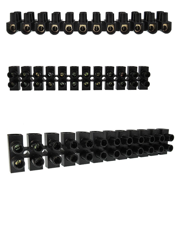 CONECTOR EM BARRA TIPO SINDAL 10MM PRETO CTB11016