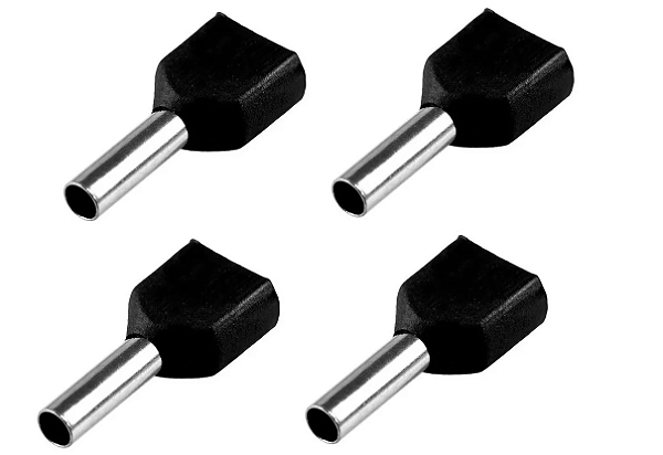 TERMINAL PRÉ-ISOLADO TUBULAR ILHOS TUBO DUPLO 1,5MM² 8MM TPT20109