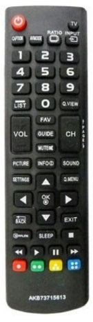 CONTROLE REMOTO PARA TELEVISÃO LG LCD LED PLASMA AKB73715613