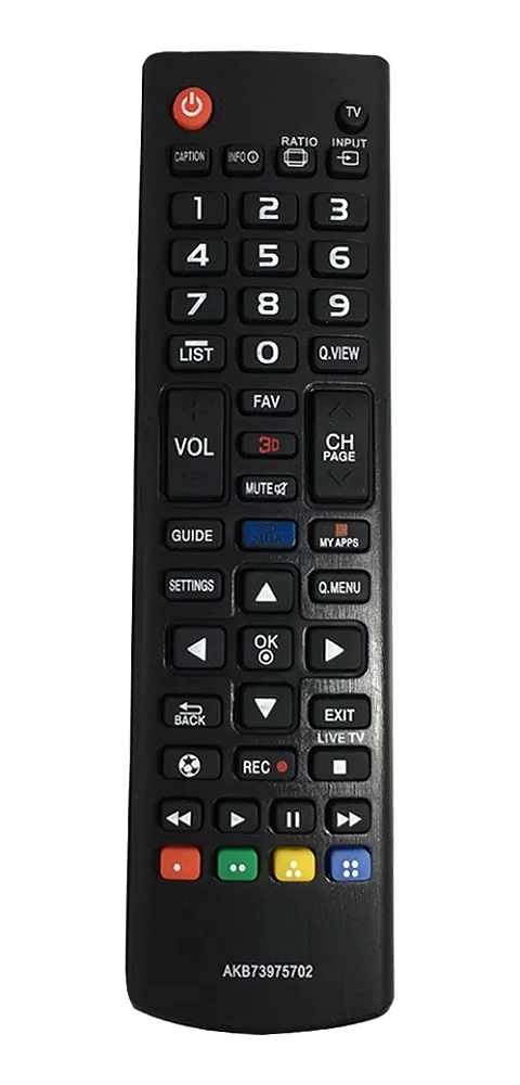 CONTROLE REMOTO PARA TELEVISÃO LG SMART 3D AKB73975702 TECLA FUTEBOL