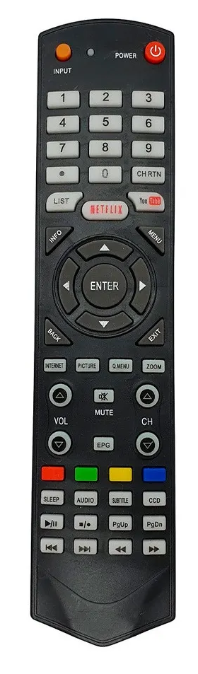 CONTROLE REMOTO PARA TELEVISÃO SEMP TOSHIBA SMART 40 LED 40L5400 COM TECLAS NETFLIX E YOUTUBE
