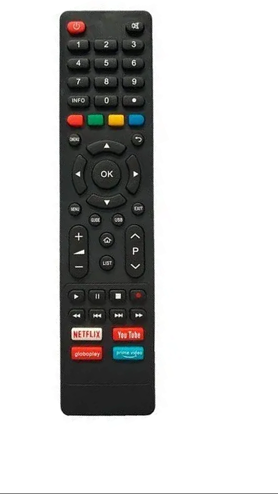 CONTROLE REMOTO PARA TELEVISÃO PHILCO SMART 4K COM TECLA NETFLIX YOUTUBE GLOBOPLAY E PRIMEVIDEO