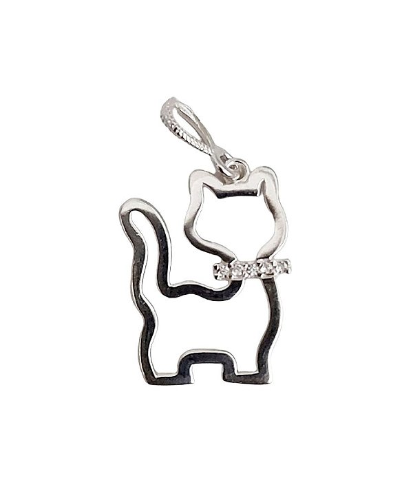 Pingente Gato Gatinho Pet Prata 925 Original