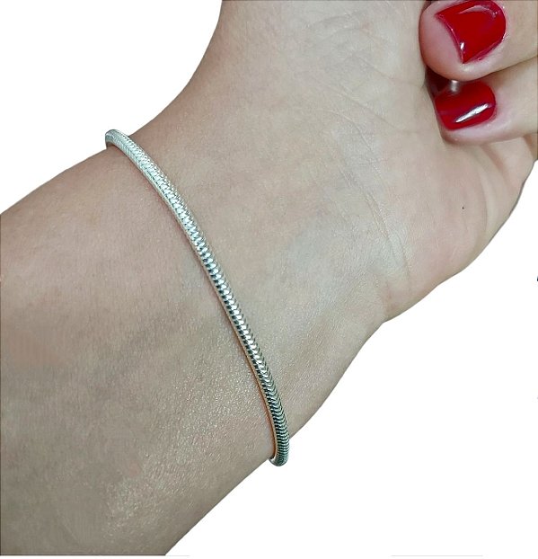 Pulseira Rabo de Rato Prata Original 925 2,5mm