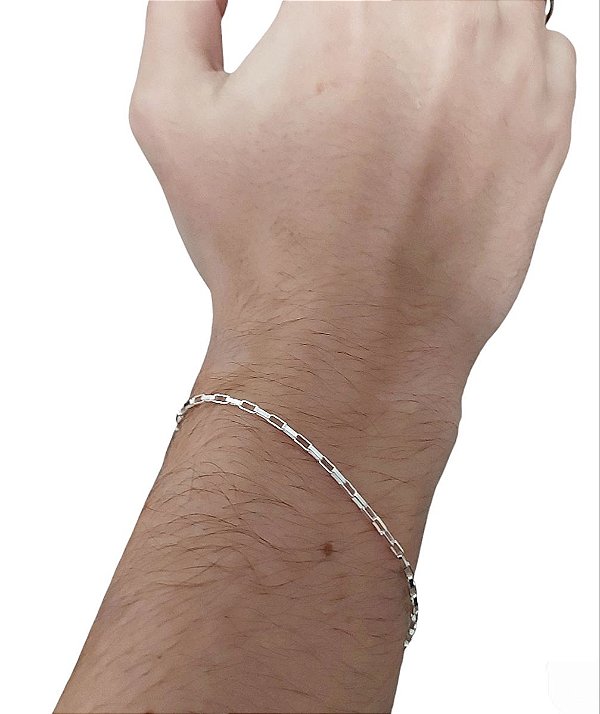 Pulseira Tijolinho Prata 925 19cm