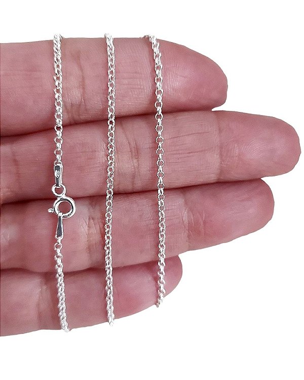 Corrente Choker Elo Português Prata 925 40cm