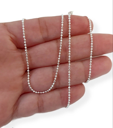 Corrente Bolinha Laminada Maciça Prata 925