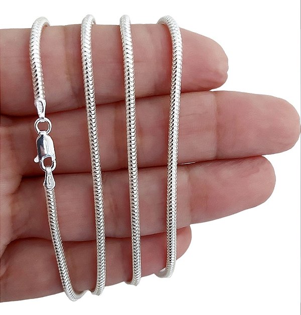 Corrente Cordão Rabo de Rato Maciço Prata 925 70cm