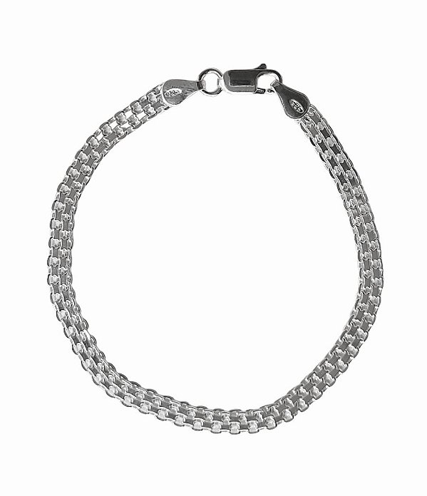 Pulseira Bismark Diamantada Prata 925 Original