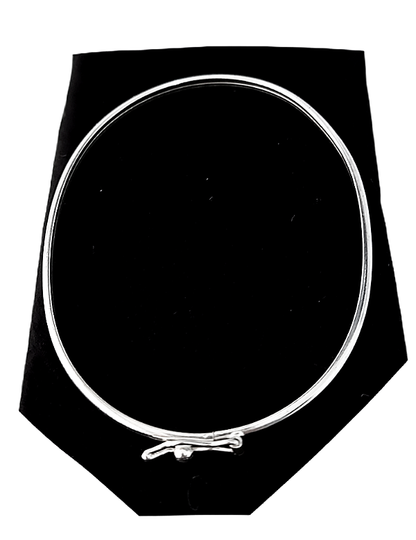 Bracelete Feminino Arredondado Maciço Prata 925