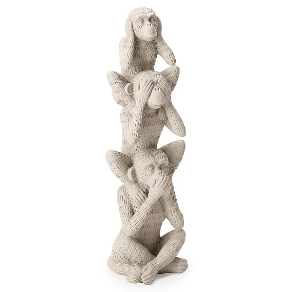 ESCULTURA MACACOS SÁBIOS
