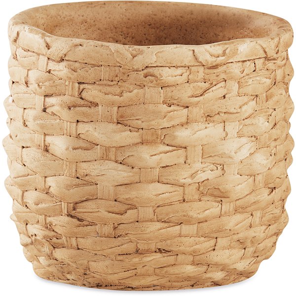 CACHEPOT PALHA CRUZADA EM CIMENTO