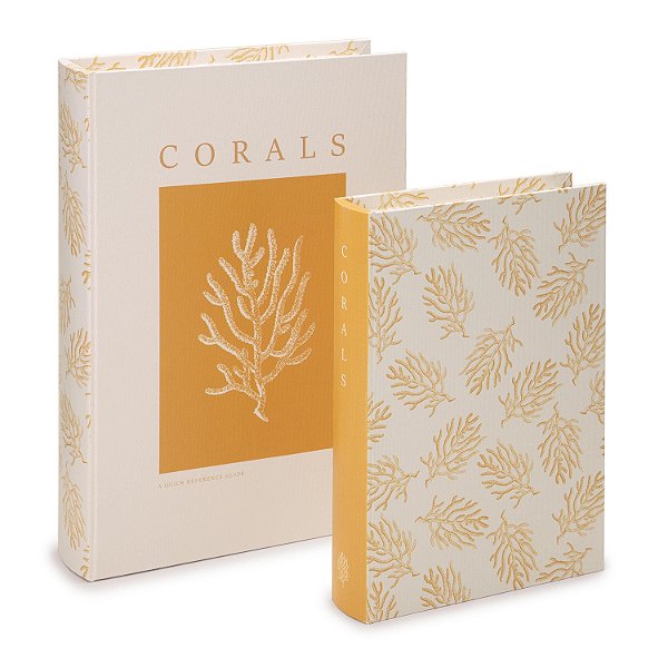 KIT LIVRO CAIXA CORALS - 2 PEÇAS