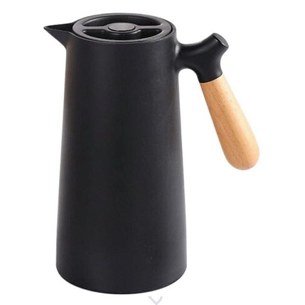 Garrafa Térmica Nórdica 1 Litro Preta Wolff Gourmet