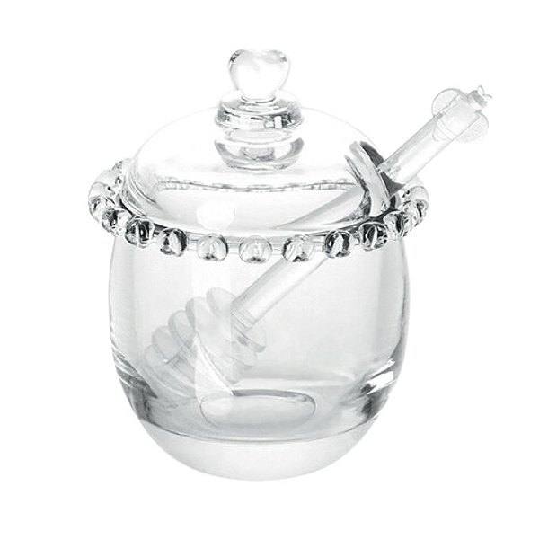 Meleira Cristal Com Pegador Coração Transparente - Lyor
