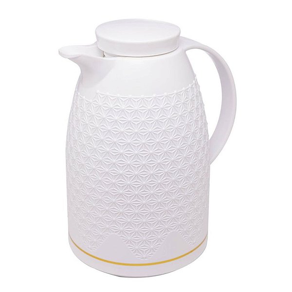 Garrafa Térmica de Renda Branca com Detalhe Dourado 1L Wolff (Selecione Variação)