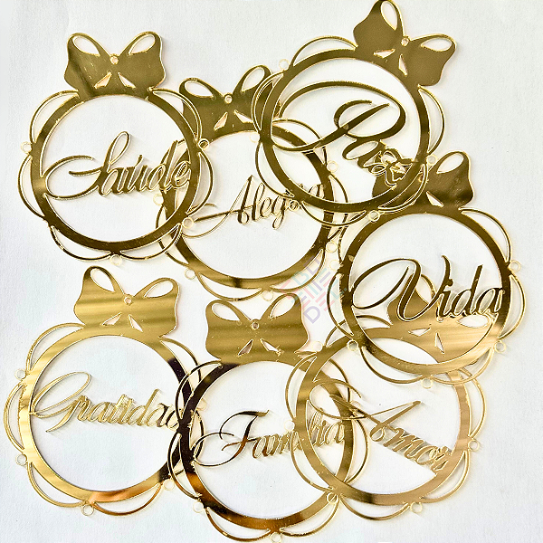 Kit 8 Enfeites de Natal P Bolas Em Acrilico Espelhado