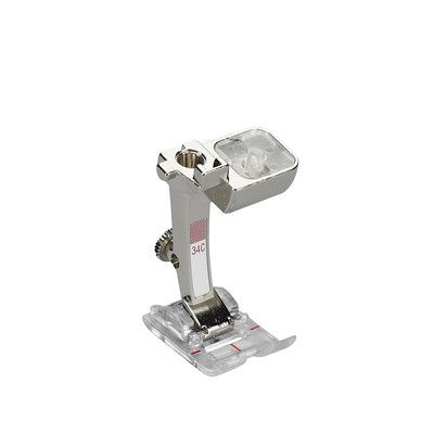 Calcador para Nervura e Ponto Decorativo com Sola Transparente #46C - BERNINA