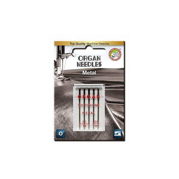 Agulha para Bordado com Linha Metalizada - Blister com Espessuras Sortidas