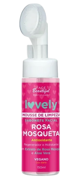 Mousse de Limpeza Vegano Rosa Mosqueta Profissional Face Beautiful