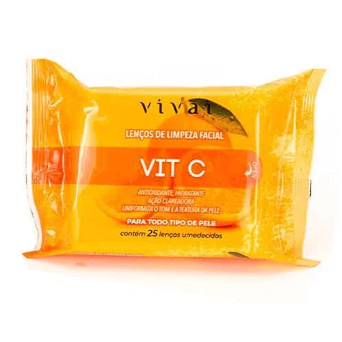 Lenços de Limpeza Facial Vivai Vitamina C