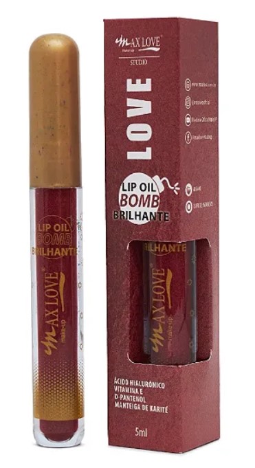 Lip Oil Bomb Brilhante - Max Love Studio (5ml)