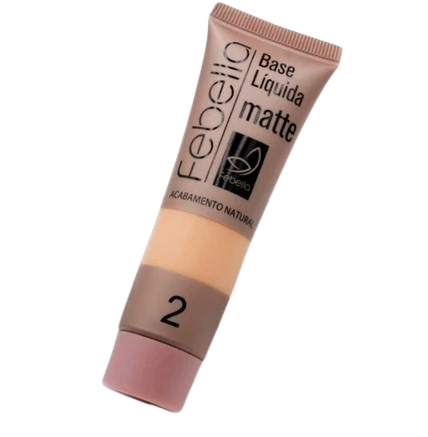 Base Líquida Matte Febella - Cobertura Natural - Cor 2