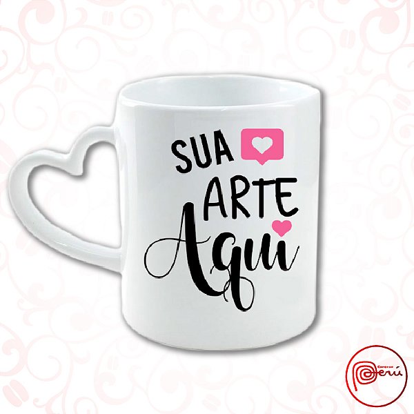 Caneca Alça de Coração