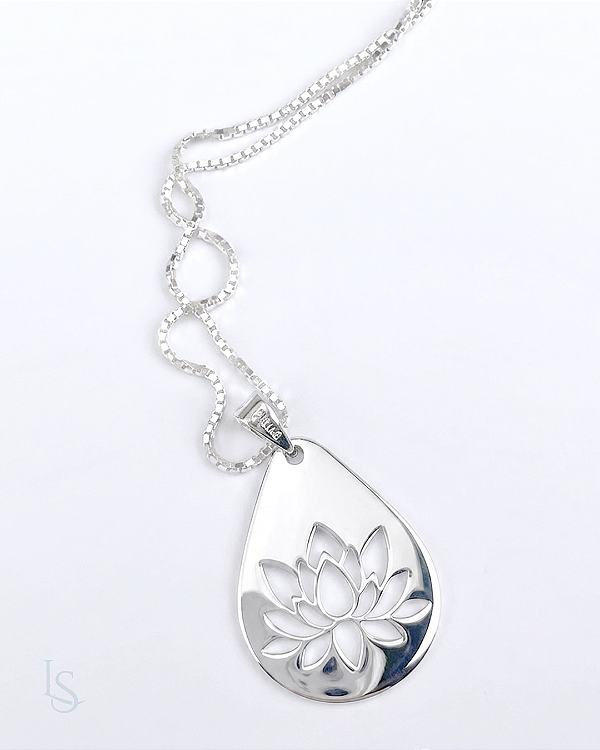 Pingente Flor de Lótus de Prata 950