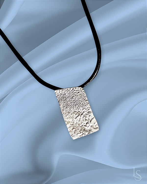 Pingente de Prata 950 com Textura de Fogo
