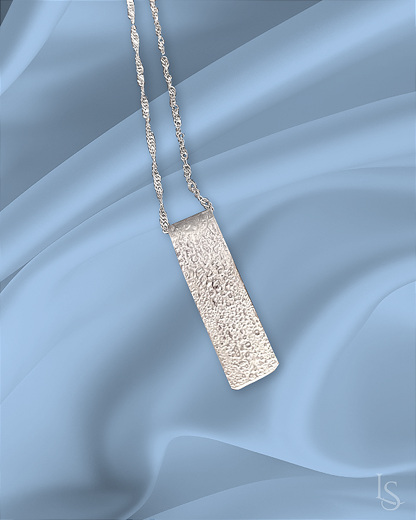 Pingente de Prata 950 com Textura de Fogo