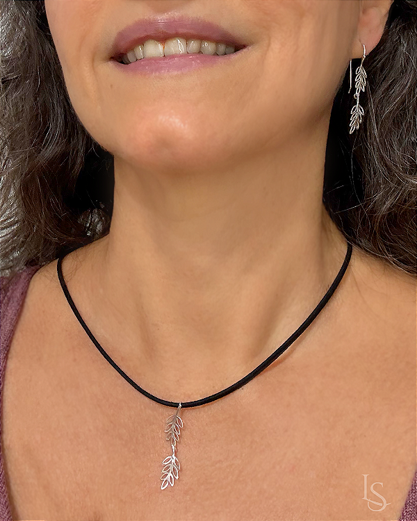 Brincos Ramo de Luz de Prata 950 Duplo