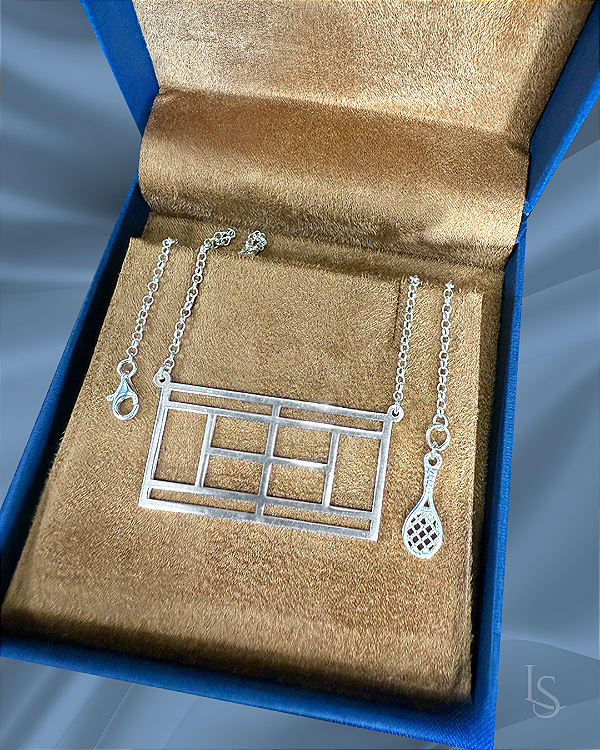 Colar de Prata 950 - Quadra de Tênis Ana Zannoni - Gran