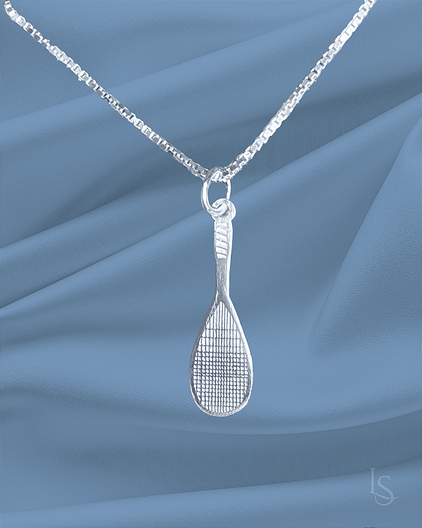Raquete de Squash - Pingente de Prata 950