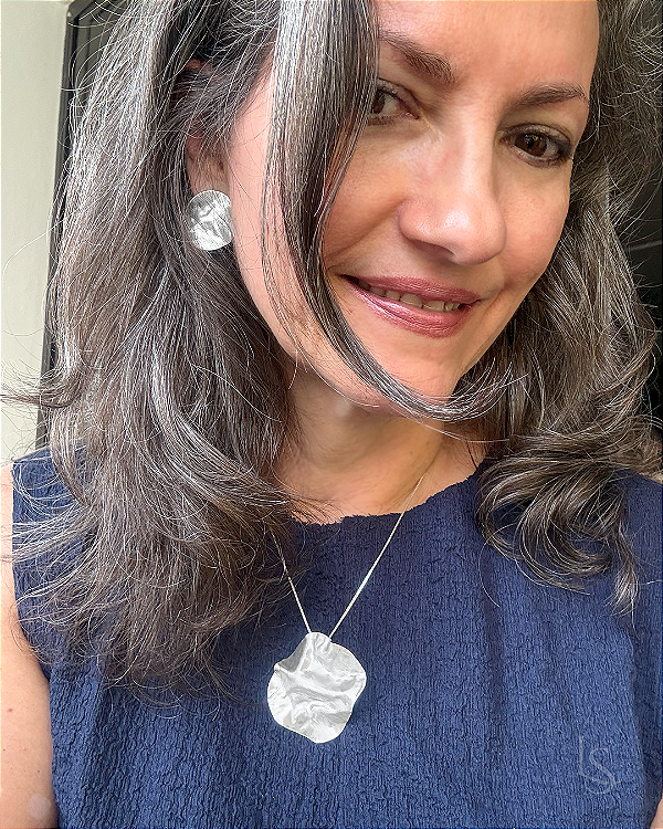 Brinco Lunar de Prata Pura - Lua G