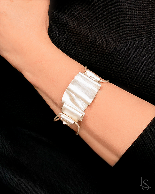 Bracelete de Prata Pura e Prata 950 - Ondas de Prata