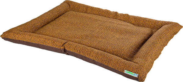 Cama colchonete conforto luxo com zipper, cor marrom