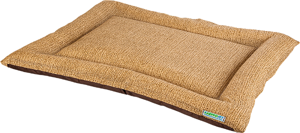 Cama colchonete conforto luxo com zipper, cor bege