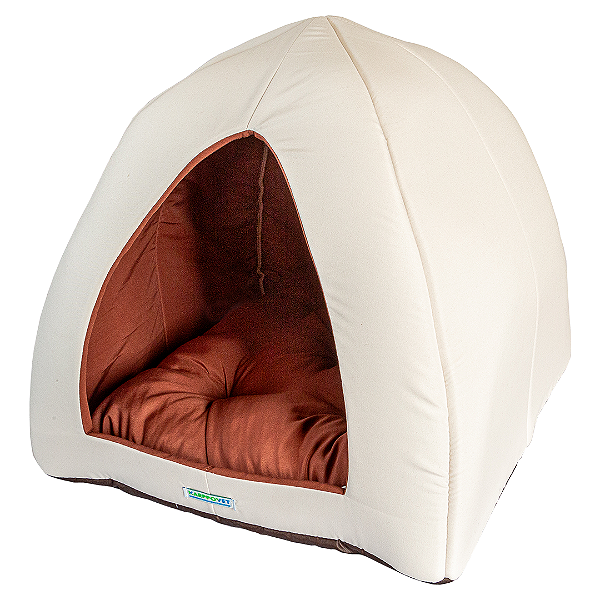 Caminha Toca Iglu com Almofada Dupla Face Bege