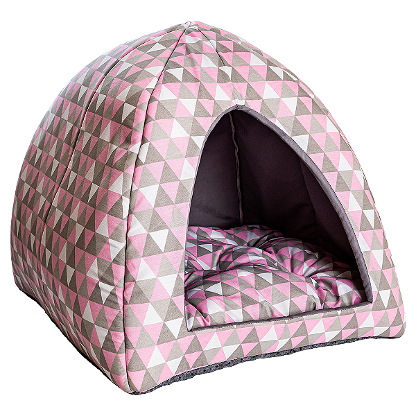 Caminha Toca Iglu com Almofada Dupla Face Geométrica