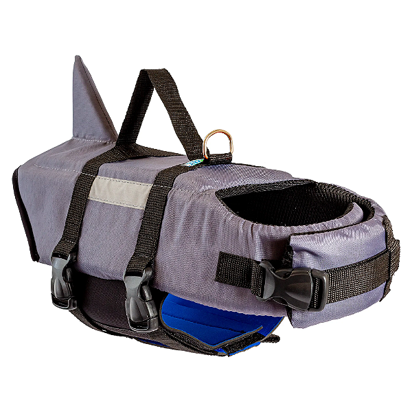 Colete Flutuador Salva-Vidas para Pets CINZA