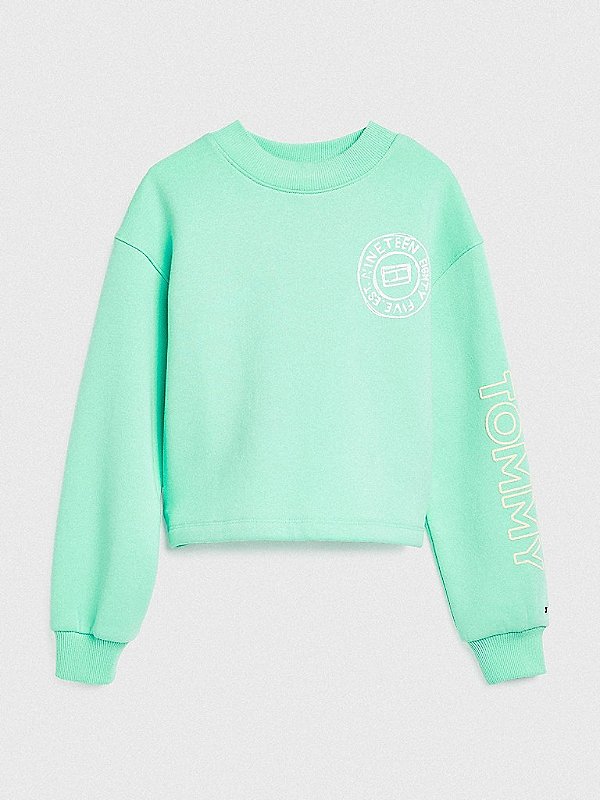Moletom Infantil Feminino Azul - Tommy