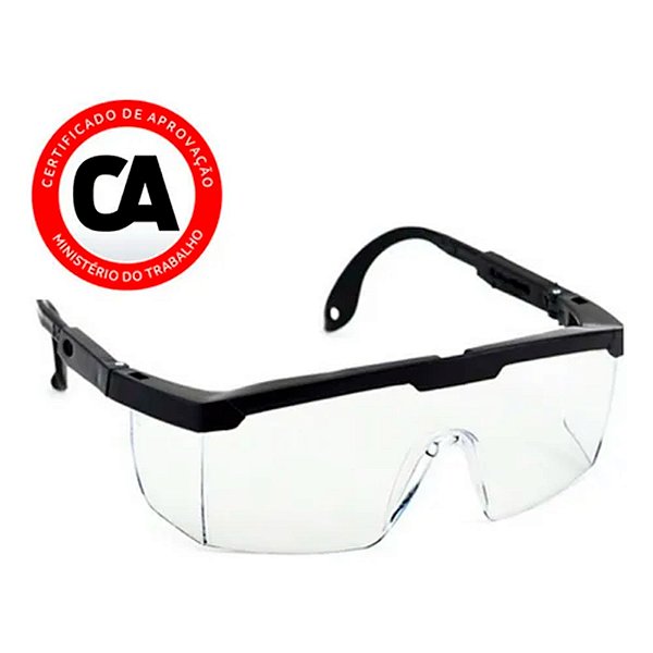 Óculos Proteção Segurança RJ Transparente Incolor - MEU EPI