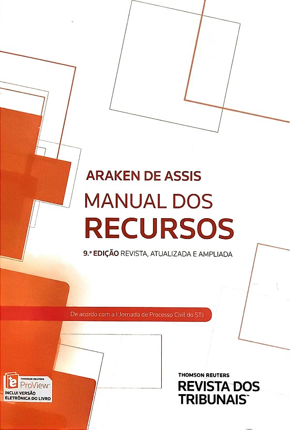 Manual dos Recursos - 9ª Edição (2018) - Araken de Assis